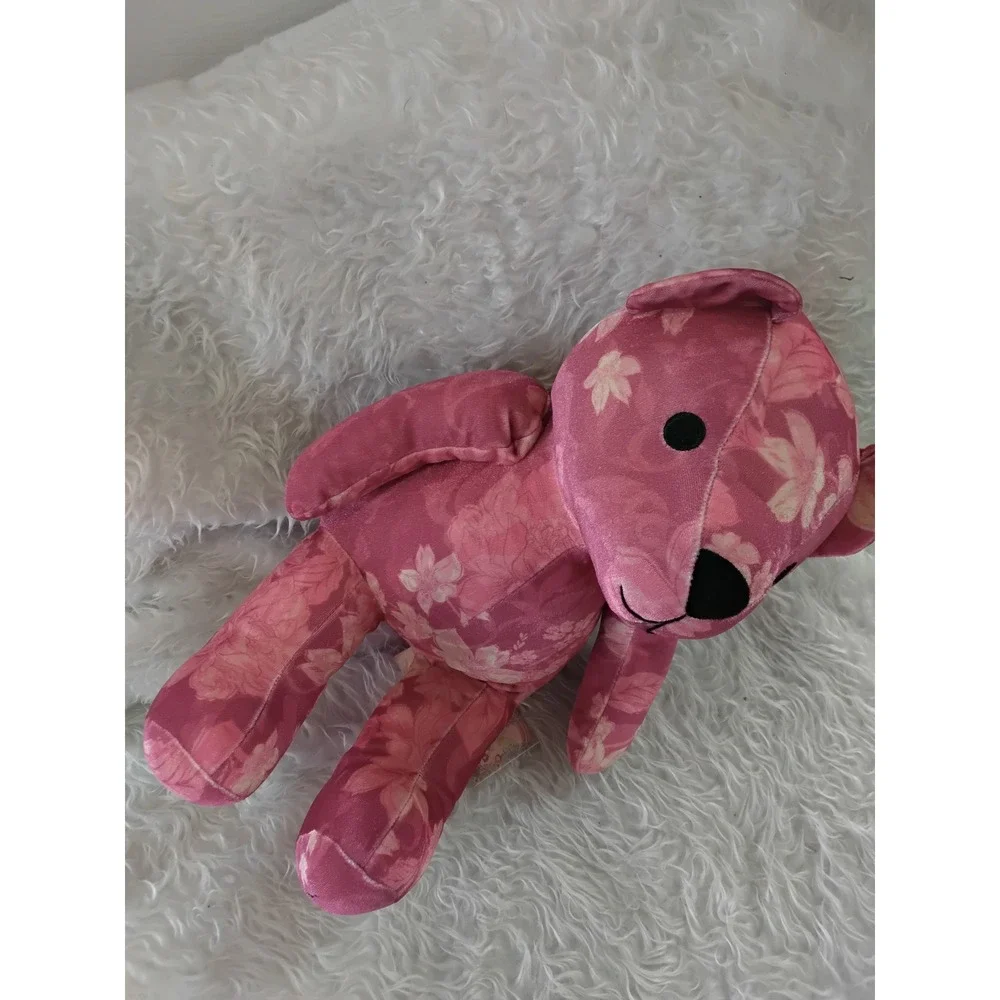 Johnny‎ Was Pink Printed Velvet Teddy Bear Floral Plush H88224-9 NWT